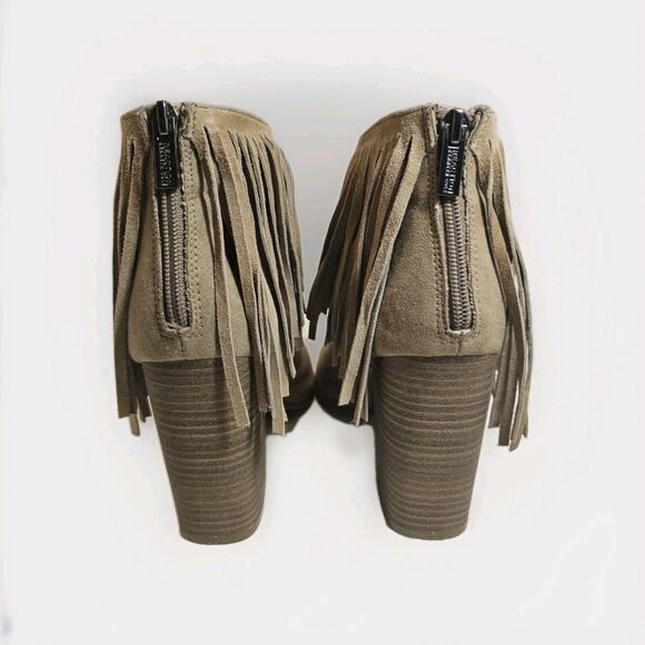 Kenneth‎ Cole Reaction Pull Ashore Fringe Boots Almond Suede Ankle Boots Sz 9 M - Picture 3 of 7